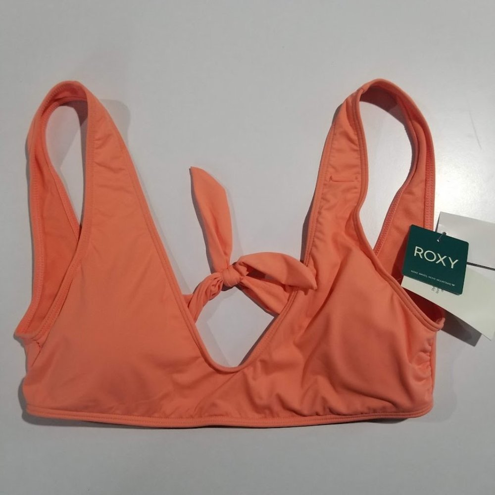 Roxy  Beach Classics Elongated Bikini Top Fusion Coral Size Medium - Picture 5 of 9